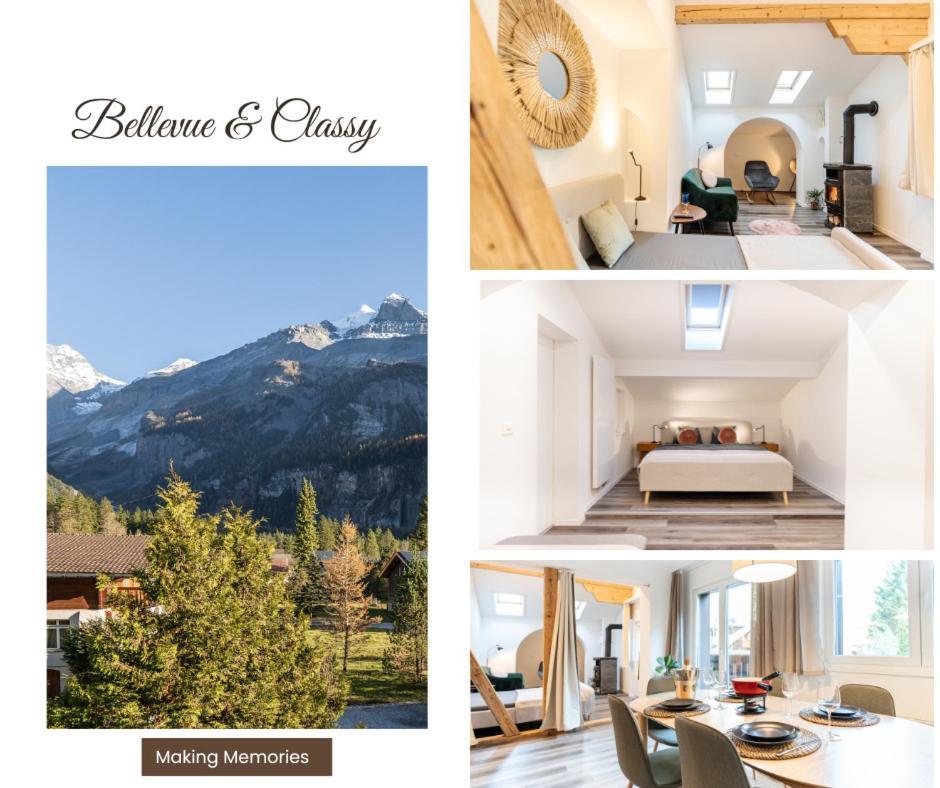 Bellevue & Classy Mountain View Apartment Kandersteg Buitenkant foto
